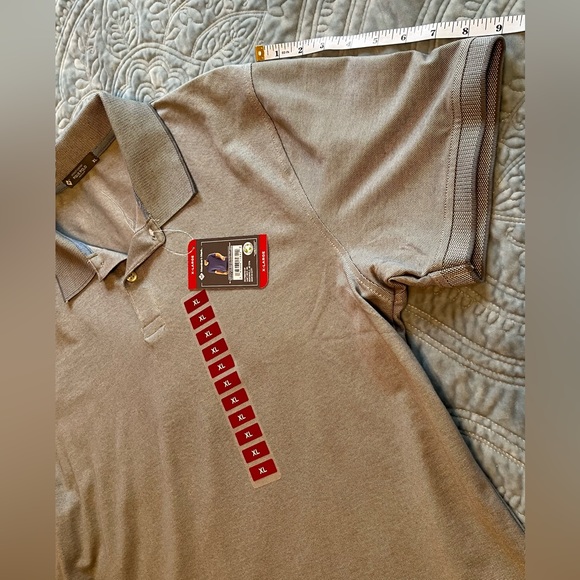 NWT Men’s Members Mark Grey Polo Shirt Size XL - Picture 10 of 11